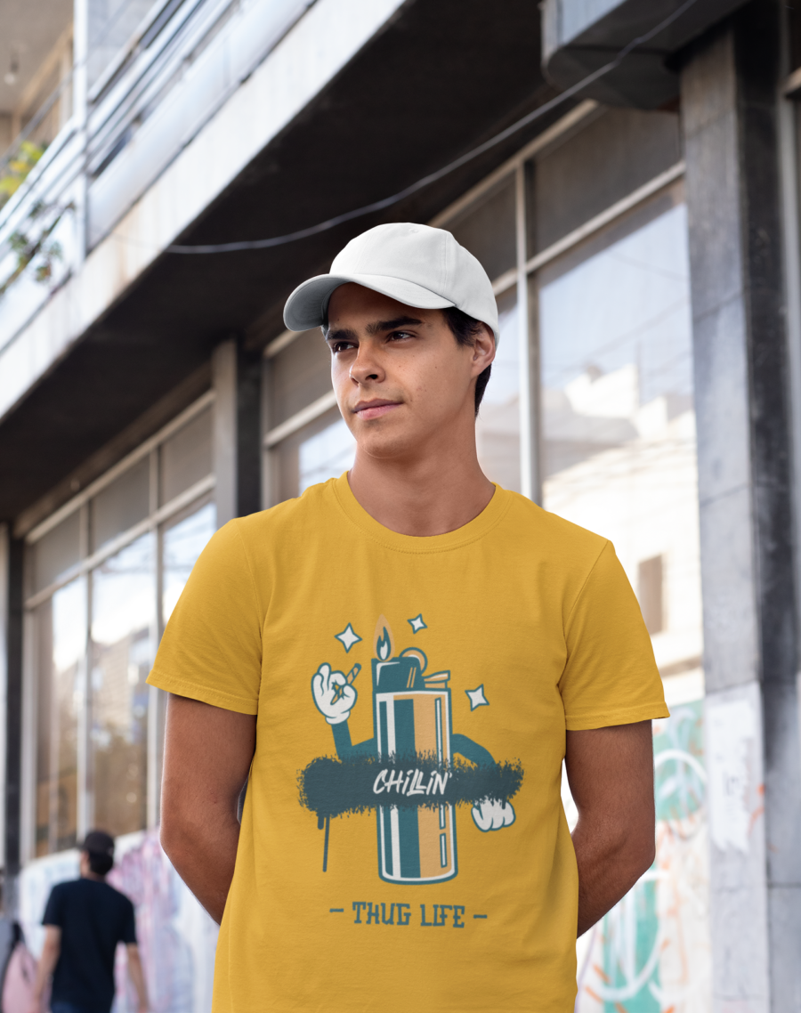 "Chillin'g Thug Life" Graphic T-Shirt by Teescribe - Image 2