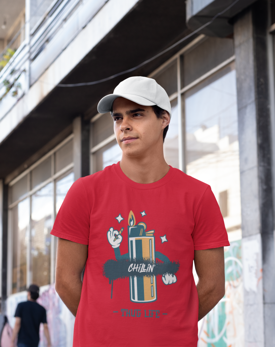 "Chillin'g Thug Life" Graphic T-Shirt by Teescribe - Image 3