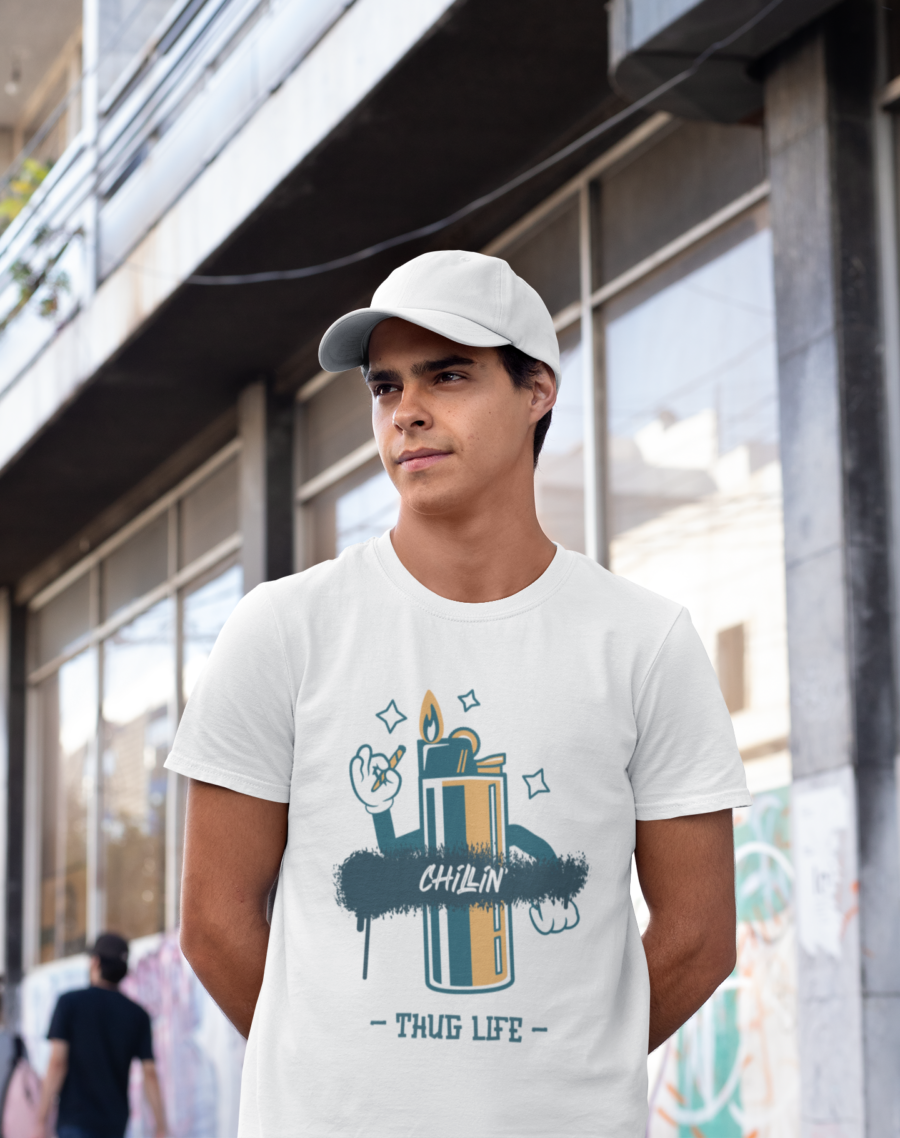 "Chillin'g Thug Life" Graphic T-Shirt by Teescribe