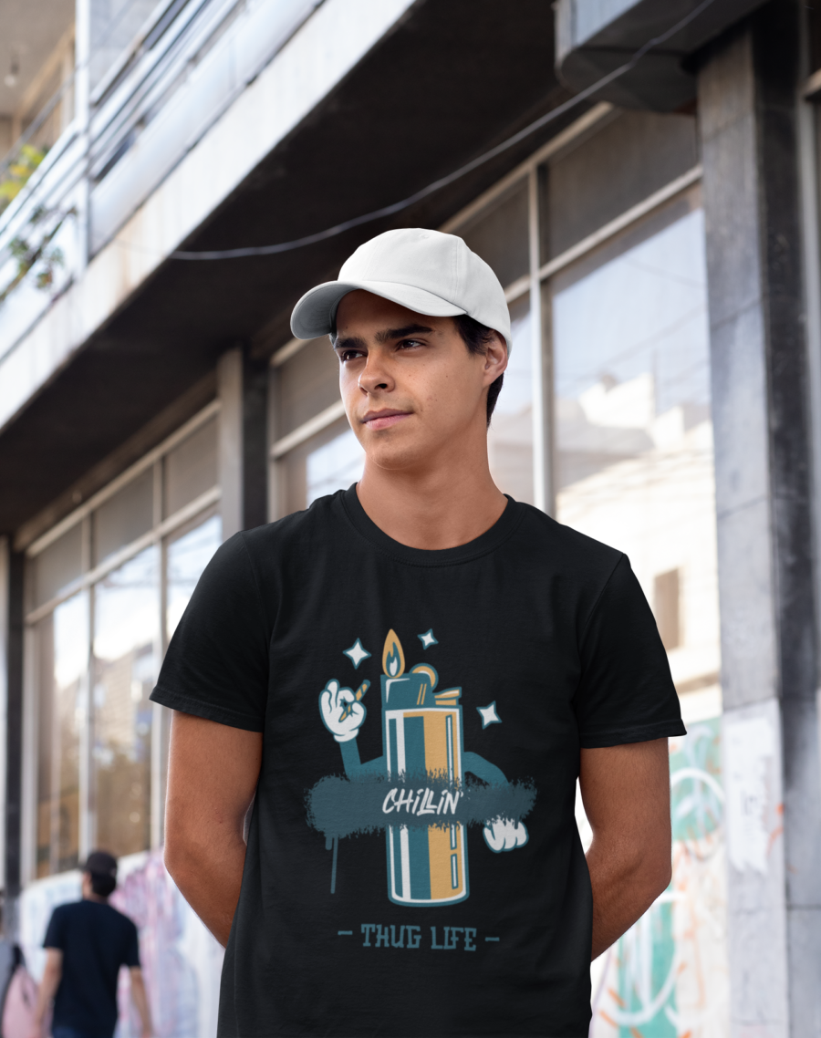 "Chillin'g Thug Life" Graphic T-Shirt by Teescribe - Image 5