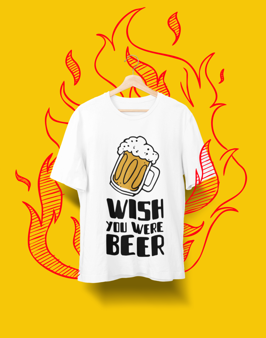 "Wish You Were Beer" Graphic T-Shirt - Image 5