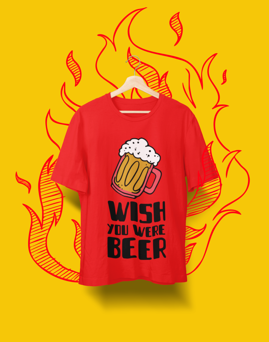 "Wish You Were Beer" Graphic T-Shirt - Image 3
