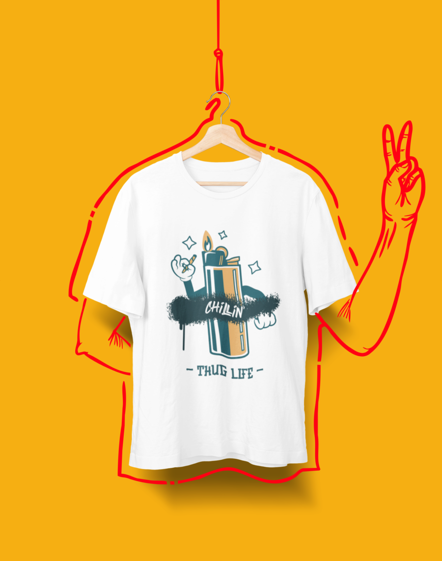 "Chillin'g Thug Life" Graphic T-Shirt by Teescribe - Image 6