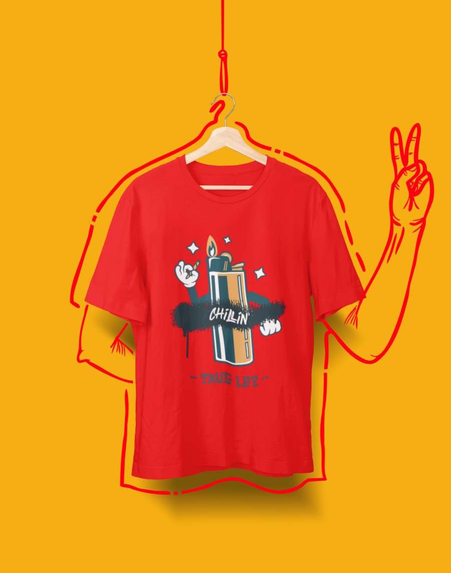 "Chillin'g Thug Life" Graphic T-Shirt by Teescribe - Image 8