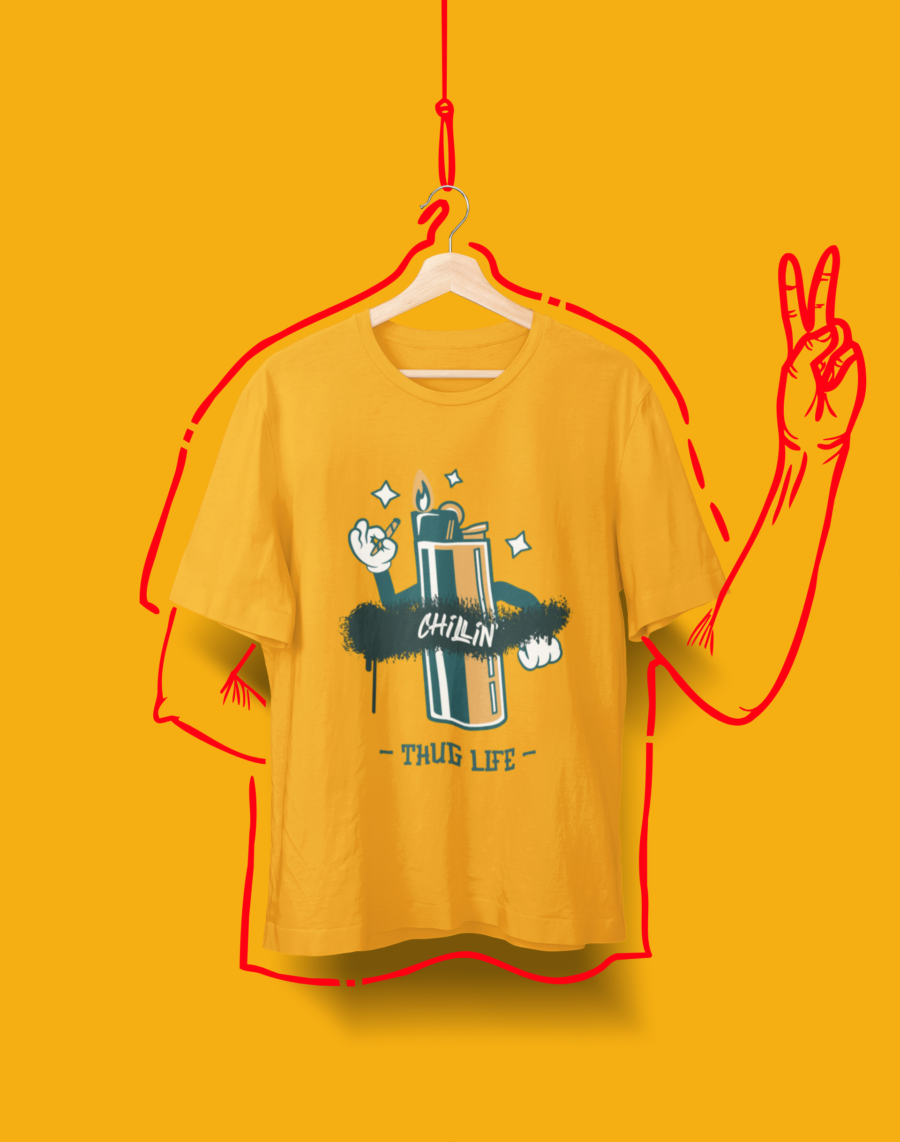 "Chillin'g Thug Life" Graphic T-Shirt by Teescribe - Image 9