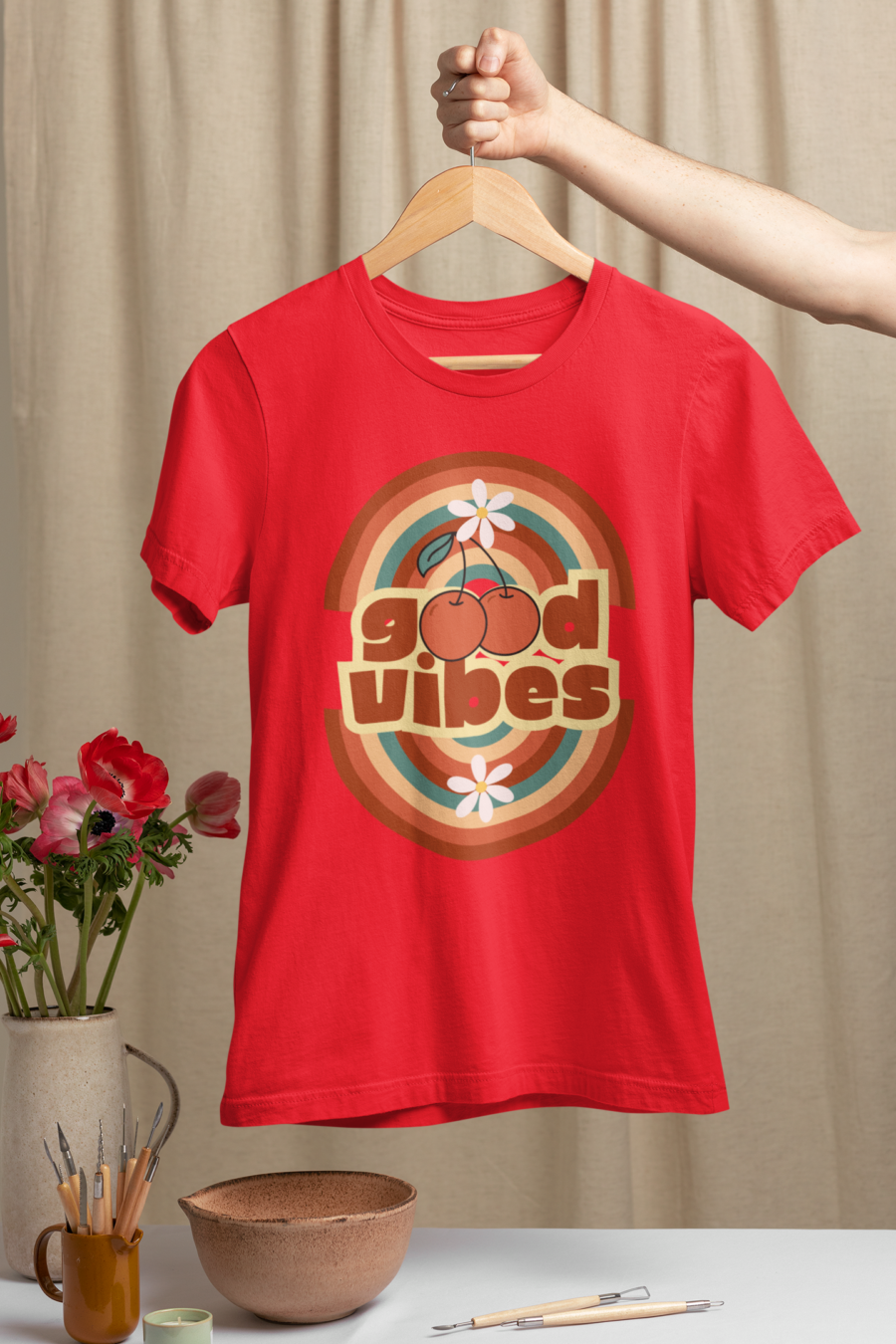 Women's Good Vibe Butterfly T-Shirt by Teescribe - Image 10