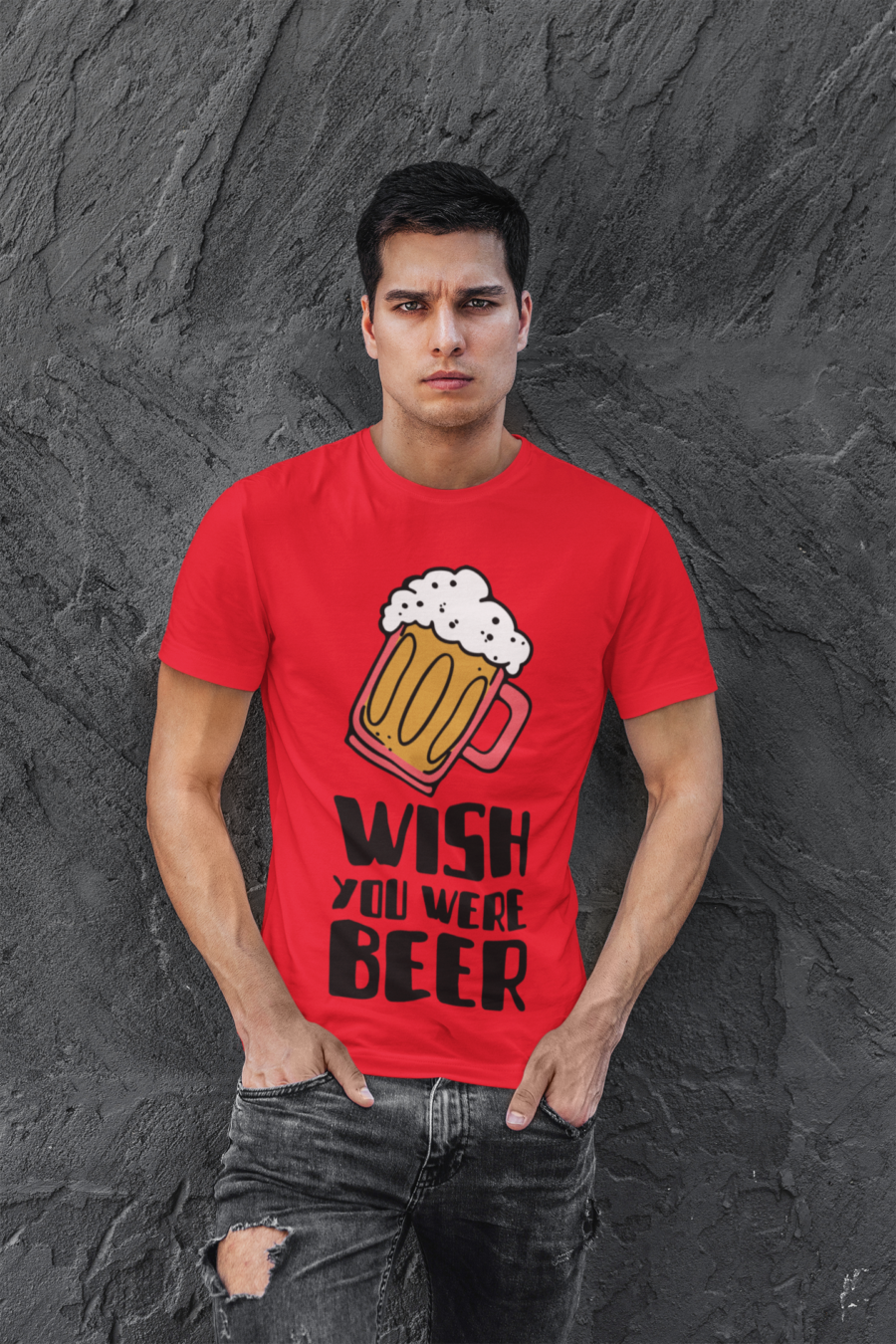 "Wish You Were Beer" Graphic T-Shirt - Image 6