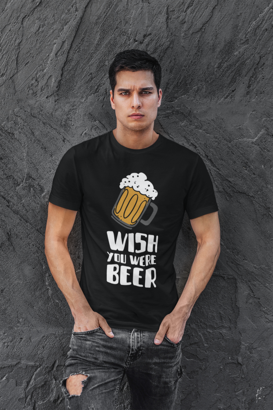 "Wish You Were Beer" Graphic T-Shirt - Image 8