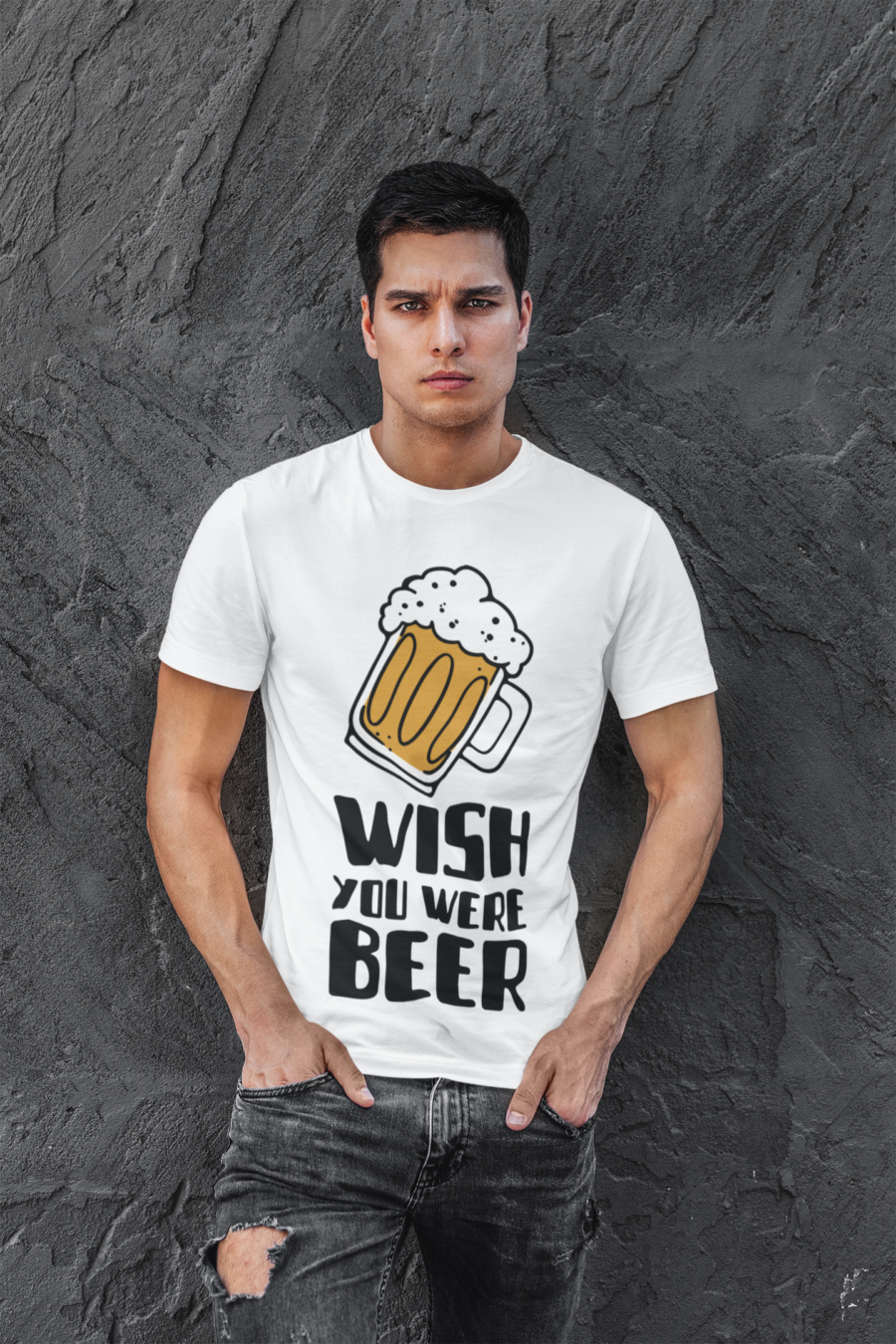 "Wish You Were Beer" Graphic T-Shirt - Image 9