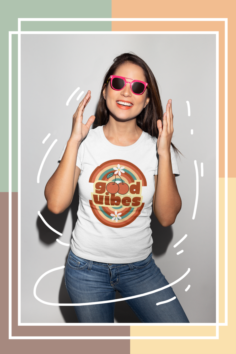 Women's Good Vibe Butterfly T-Shirt by Teescribe - Image 11