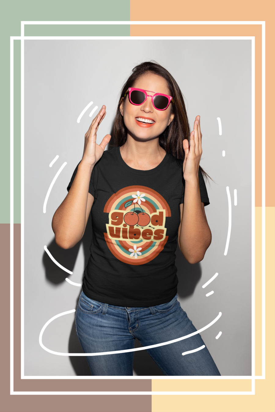 Women's Good Vibe Butterfly T-Shirt by Teescribe - Image 12
