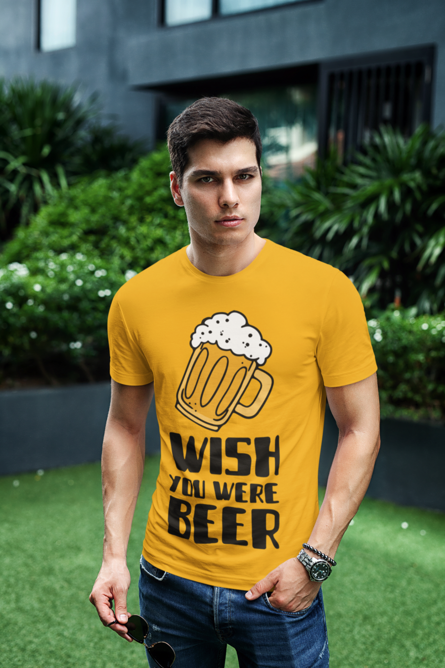 "Wish You Were Beer" Graphic T-Shirt - Image 10