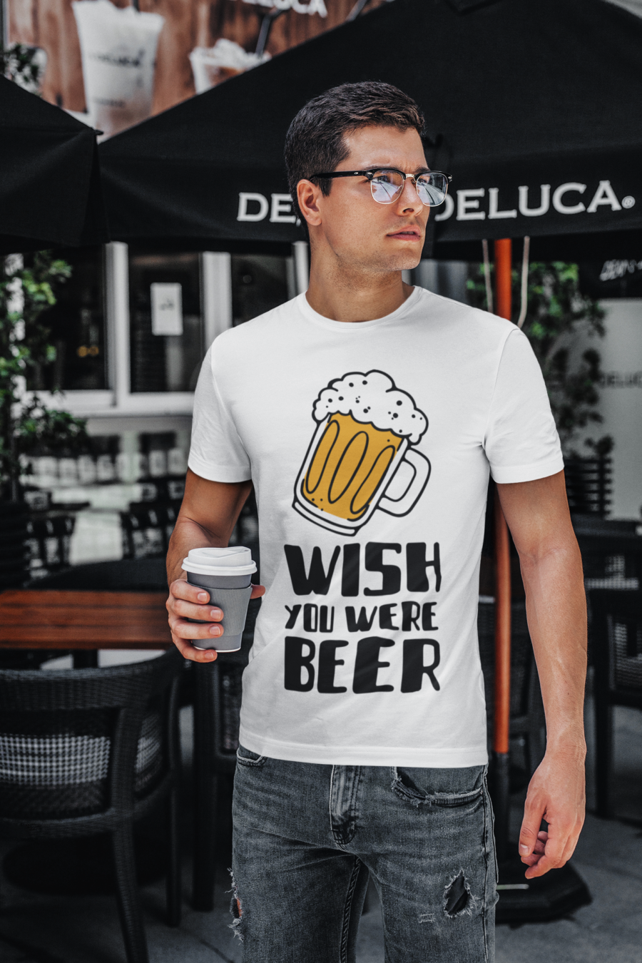 "Wish You Were Beer" Graphic T-Shirt - Image 13