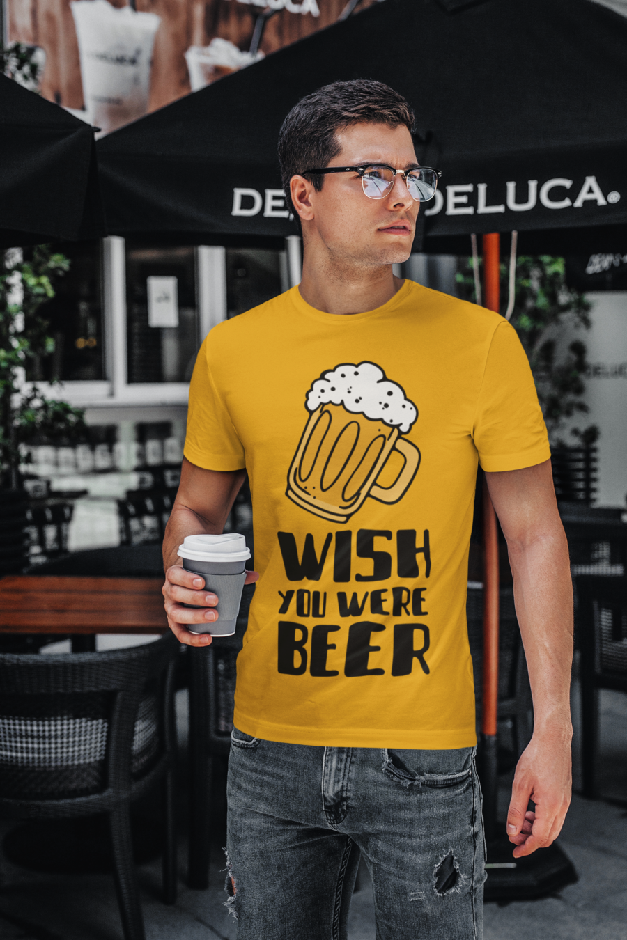 "Wish You Were Beer" Graphic T-Shirt - Image 15