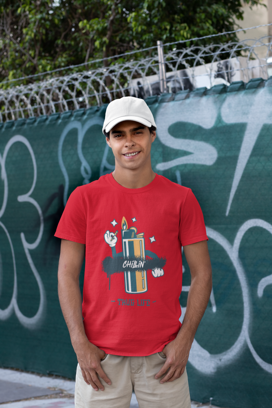"Chillin'g Thug Life" Graphic T-Shirt by Teescribe - Image 16