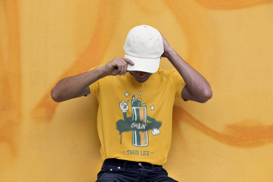 "Chillin'g Thug Life" Graphic T-Shirt by Teescribe - Image 10