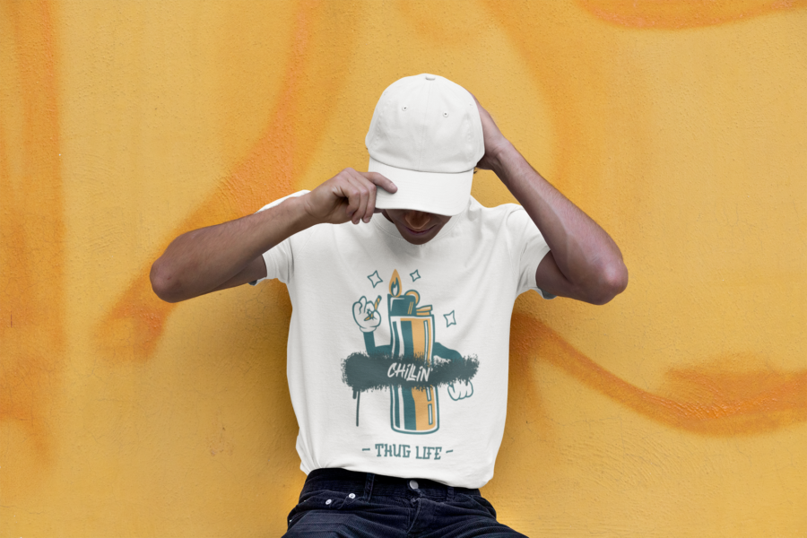 "Chillin'g Thug Life" Graphic T-Shirt by Teescribe - Image 12