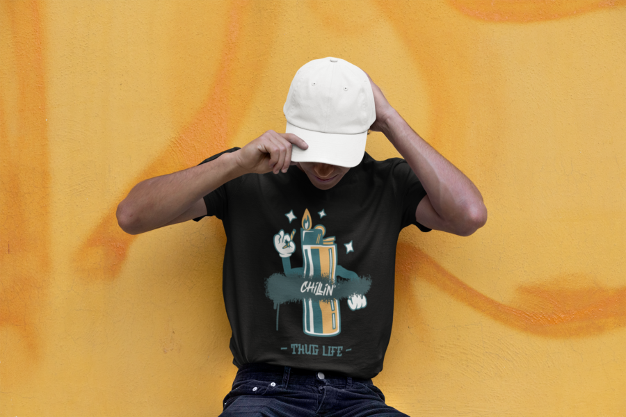 "Chillin'g Thug Life" Graphic T-Shirt by Teescribe - Image 13