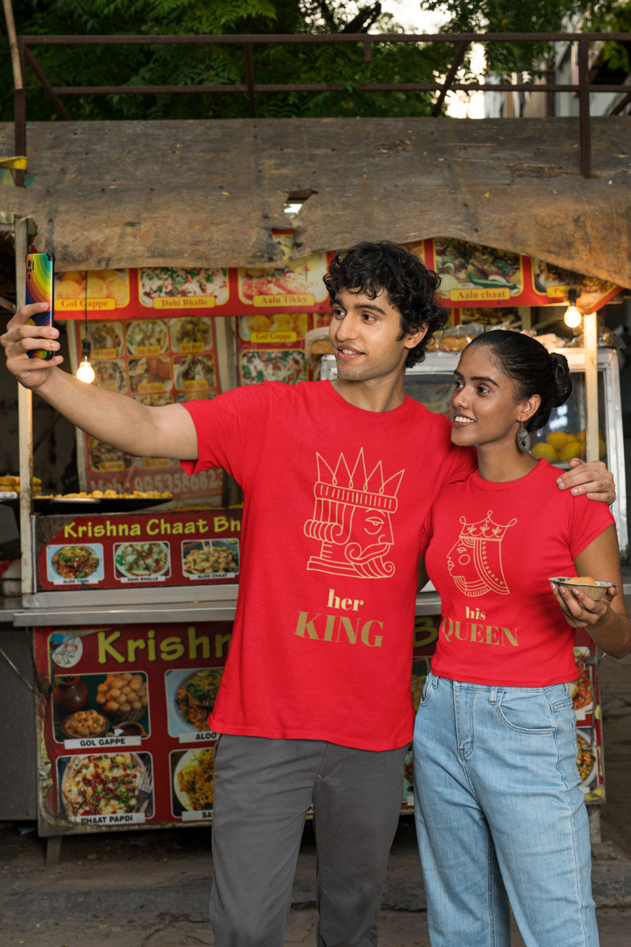  "Her King & His Queen" Matching Couple T-Shirts by Teescribe - Image 9