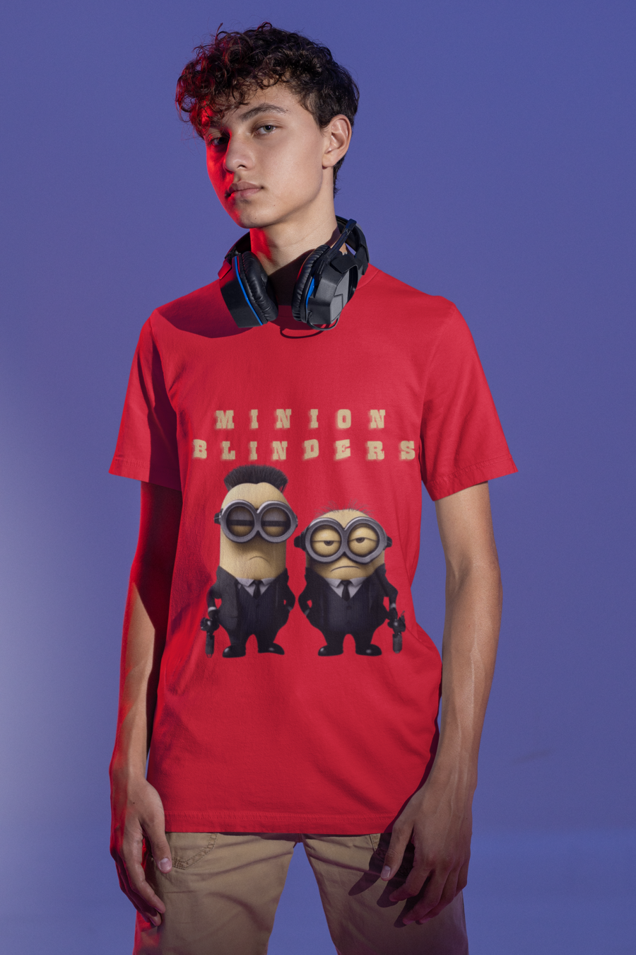 "Minion Blinders" Fun Graphic T-Shirt by Teescribe