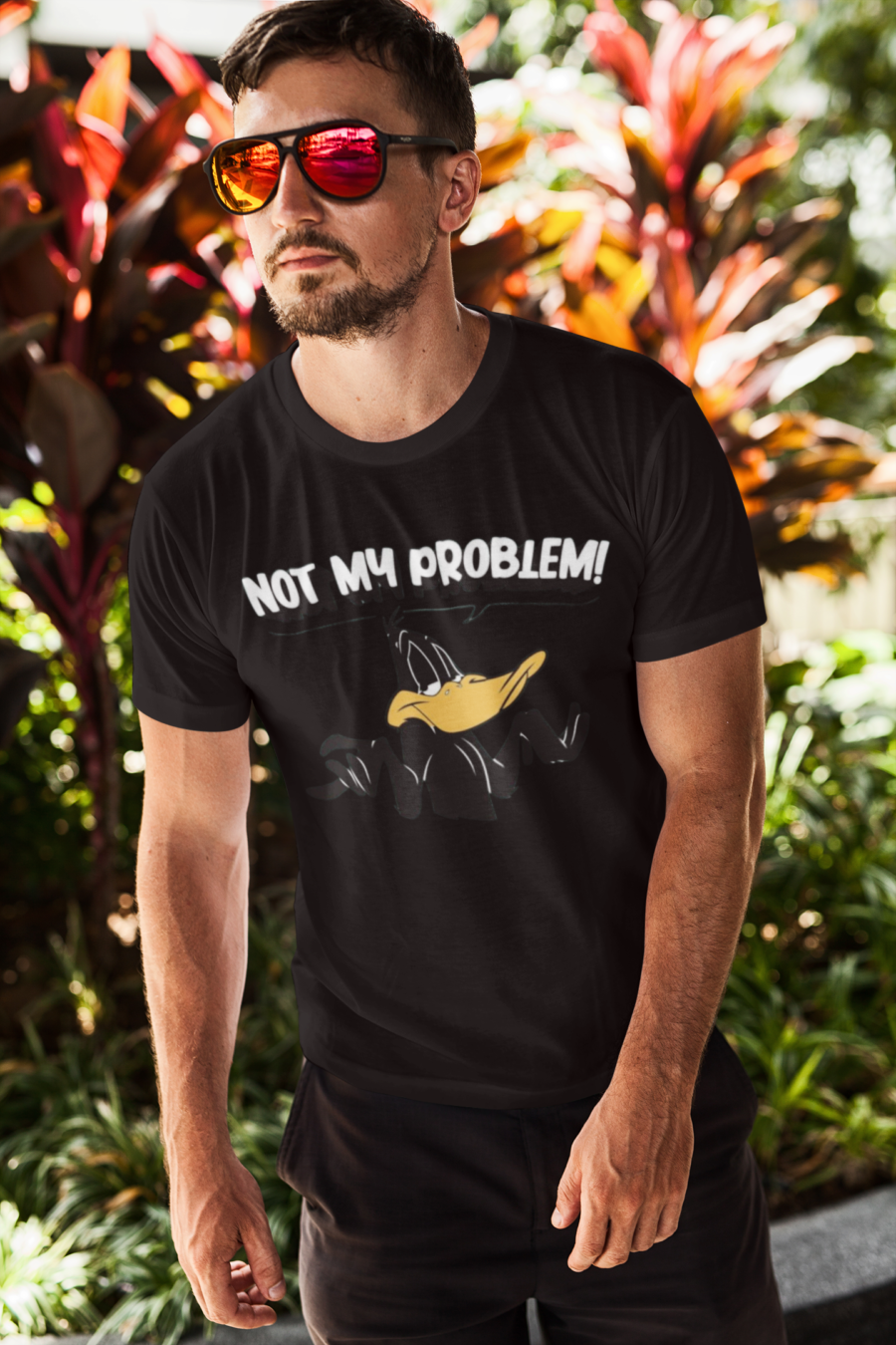 'Not My Problem' Funny Graphic T-Shirt – Bold & Stylish Casual Wear"-Teescribe - Image 7
