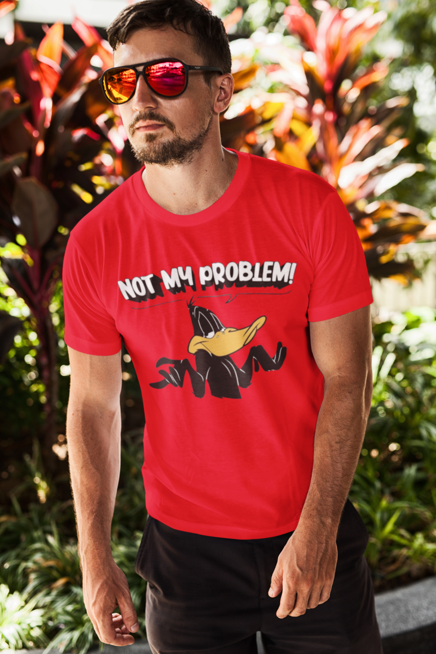 'Not My Problem' Funny Graphic T-Shirt – Bold & Stylish Casual Wear"-Teescribe - Image 6