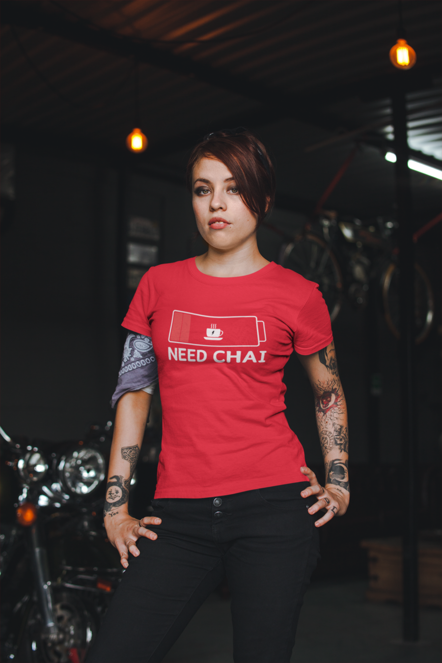 "Need Chai" Battery Graphic T-Shirt for Tea Lovers | Teescribe - Image 3