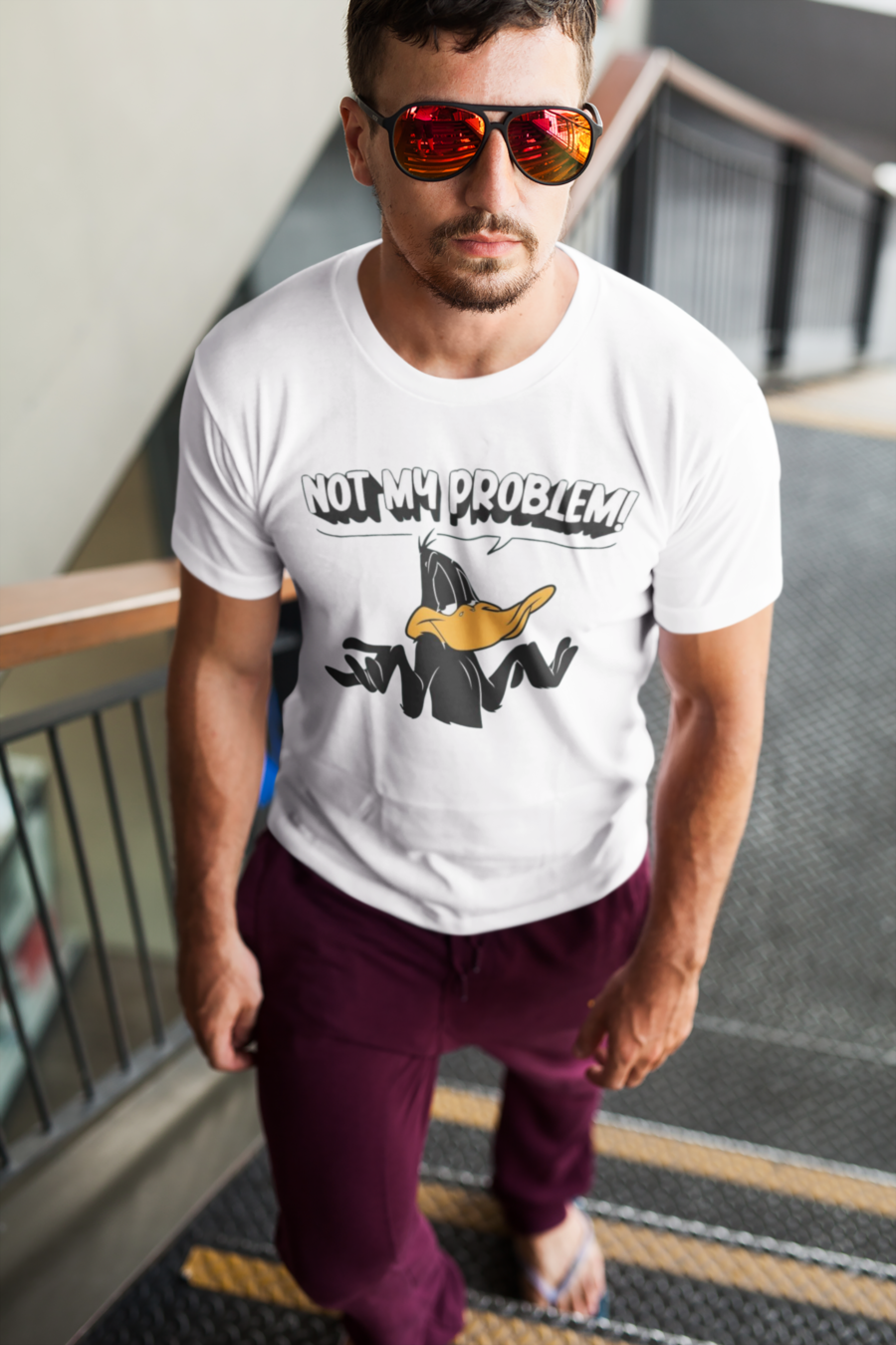 'Not My Problem' Funny Graphic T-Shirt – Bold & Stylish Casual Wear"-Teescribe - Image 11