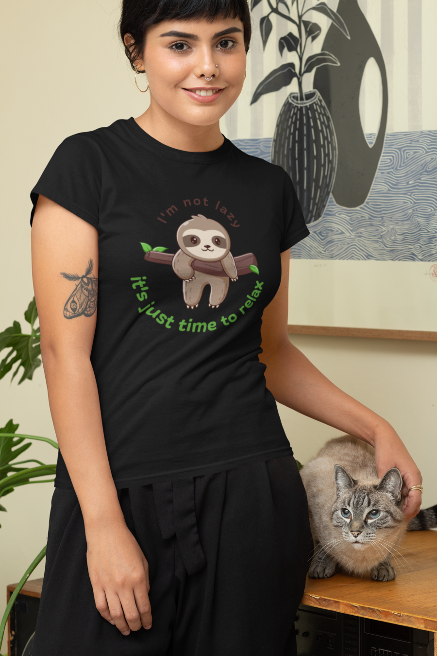 I'm Not Lazy  T-Shirt | Cute and Funny Tee by Teescribe - Image 3