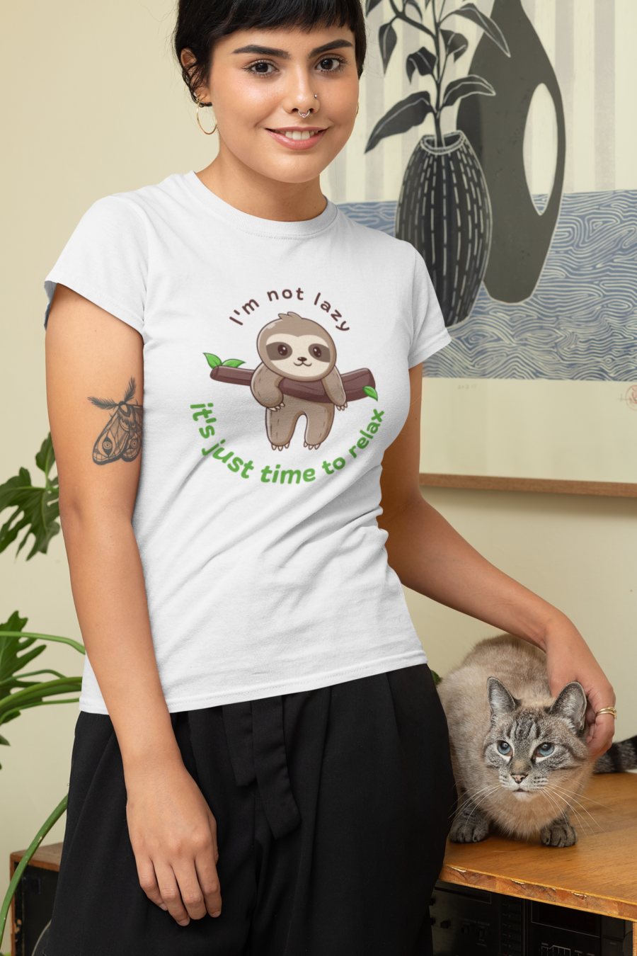 I'm Not Lazy  T-Shirt | Cute and Funny Tee by Teescribe