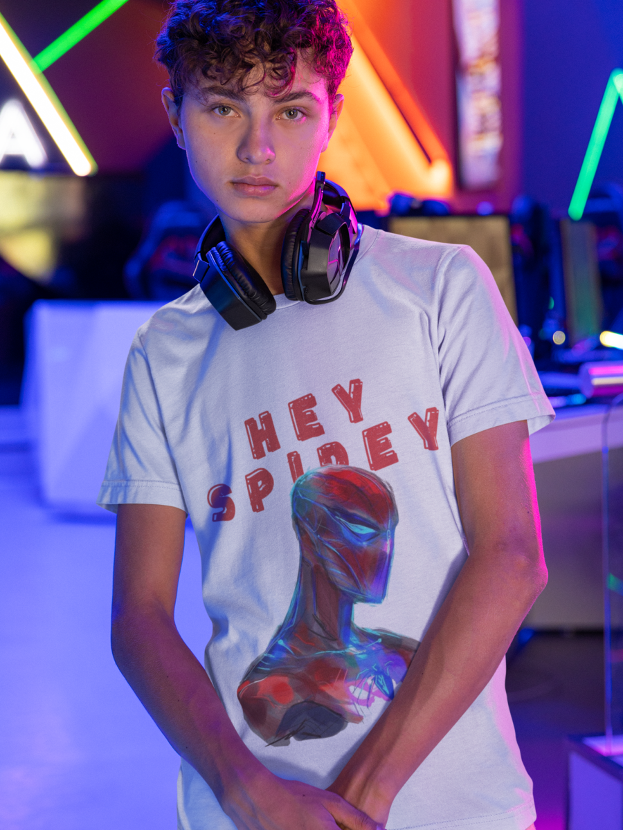 "Hey Spidey" Spider-Man Inspired T-Shirt by Teescribe - Image 12