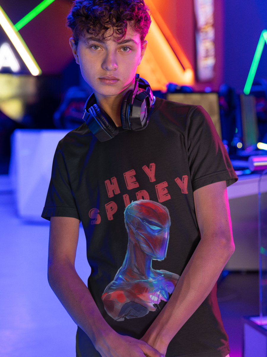 "Hey Spidey" Spider-Man Inspired T-Shirt by Teescribe - Image 13