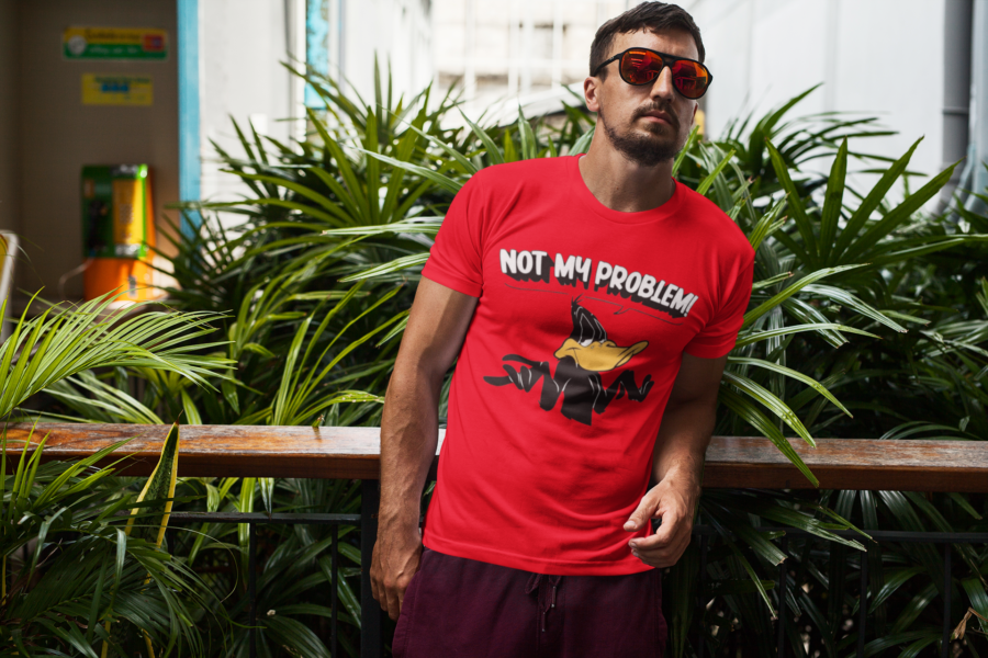 'Not My Problem' Funny Graphic T-Shirt – Bold & Stylish Casual Wear"-Teescribe - Image 3