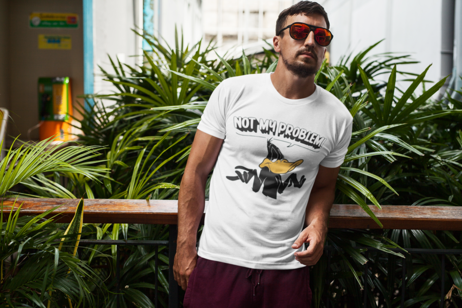 'Not My Problem' Funny Graphic T-Shirt – Bold & Stylish Casual Wear"-Teescribe - Image 5