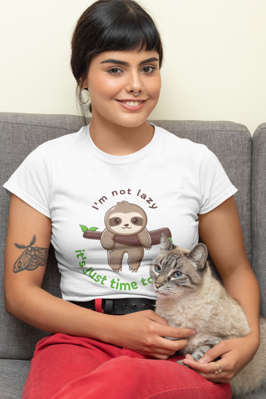 I'm Not Lazy  T-Shirt | Cute and Funny Tee by Teescribe - Image 6