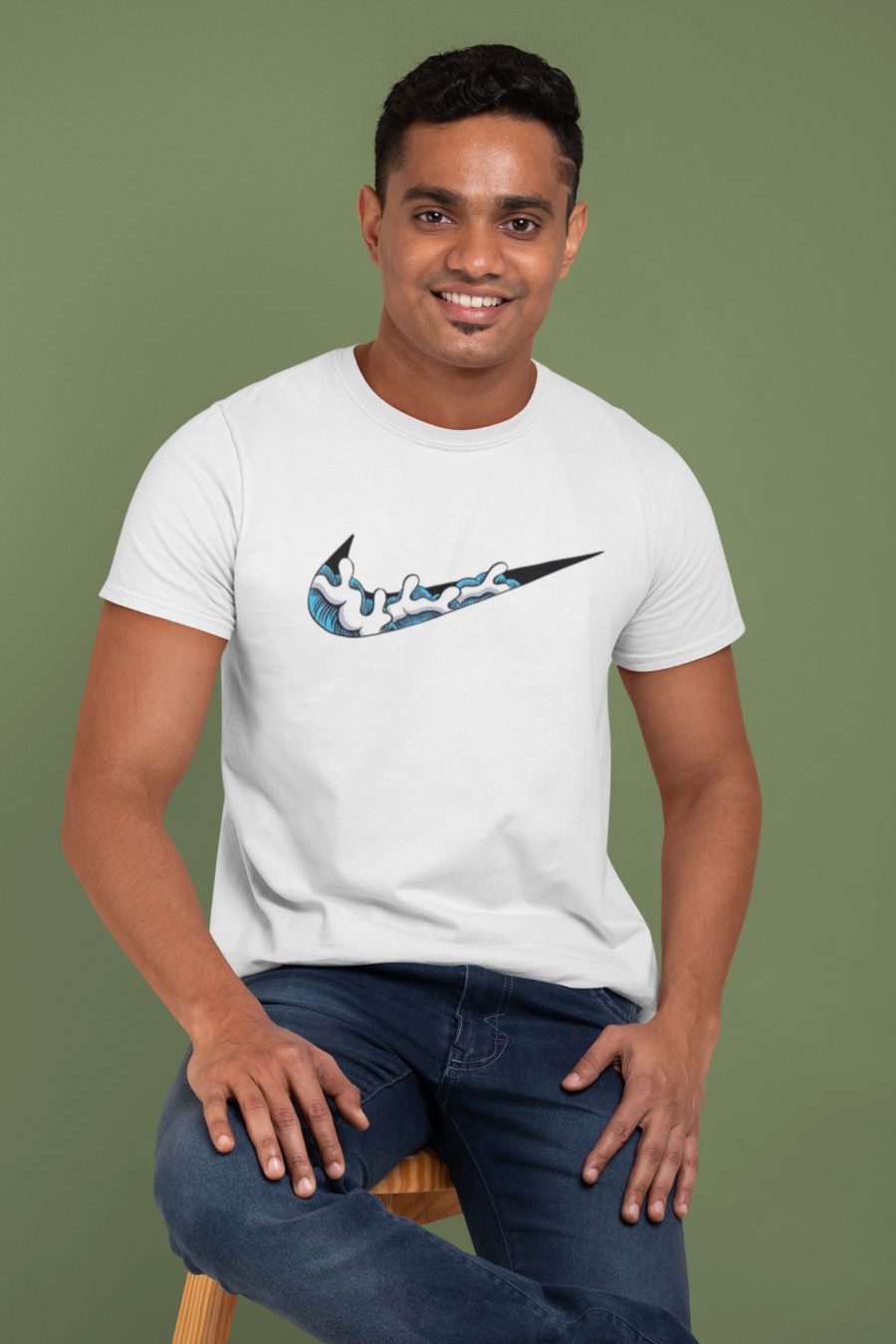  Stylish Wave-Inspired Graphic T-Shirt for Men-Teescribe - Image 2