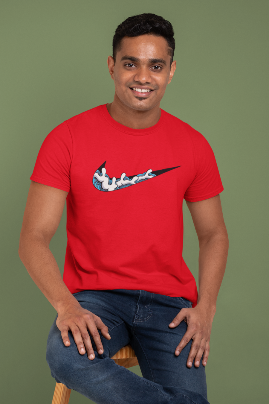  Stylish Wave-Inspired Graphic T-Shirt for Men-Teescribe - Image 8