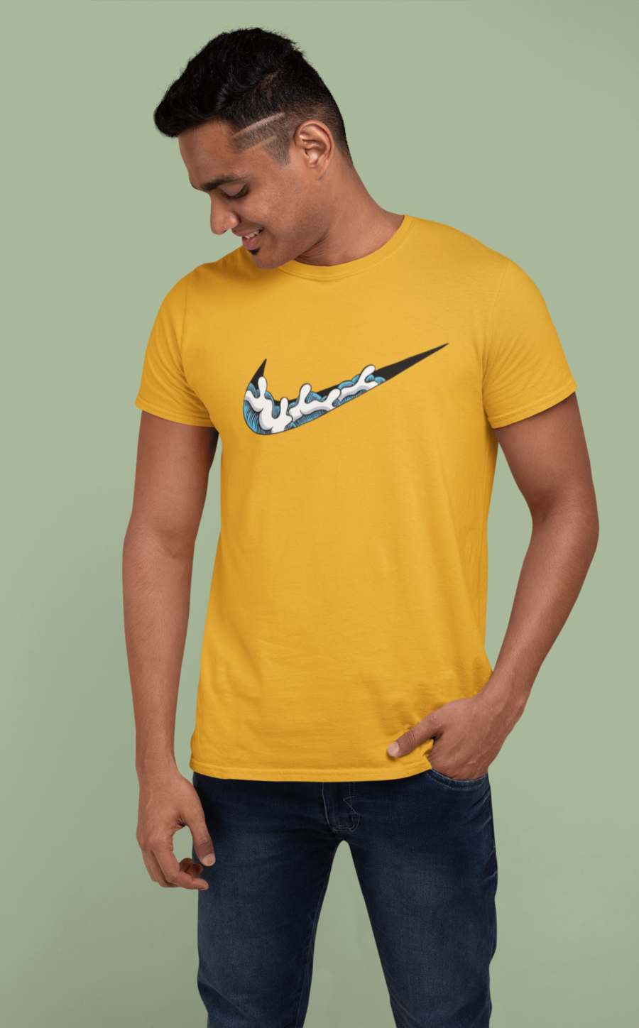  Stylish Wave-Inspired Graphic T-Shirt for Men-Teescribe