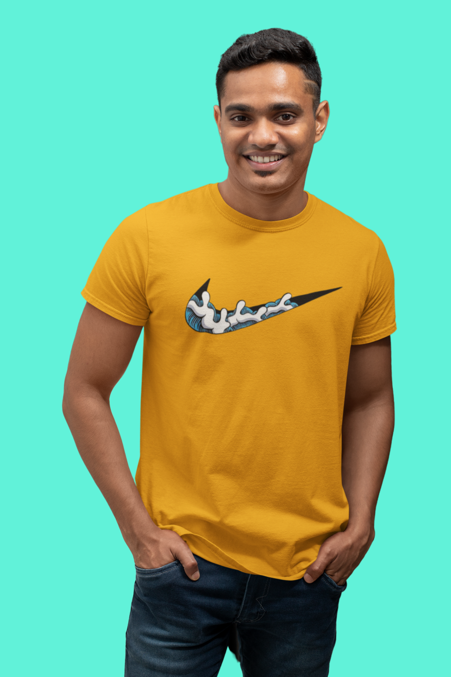  Stylish Wave-Inspired Graphic T-Shirt for Men-Teescribe - Image 7