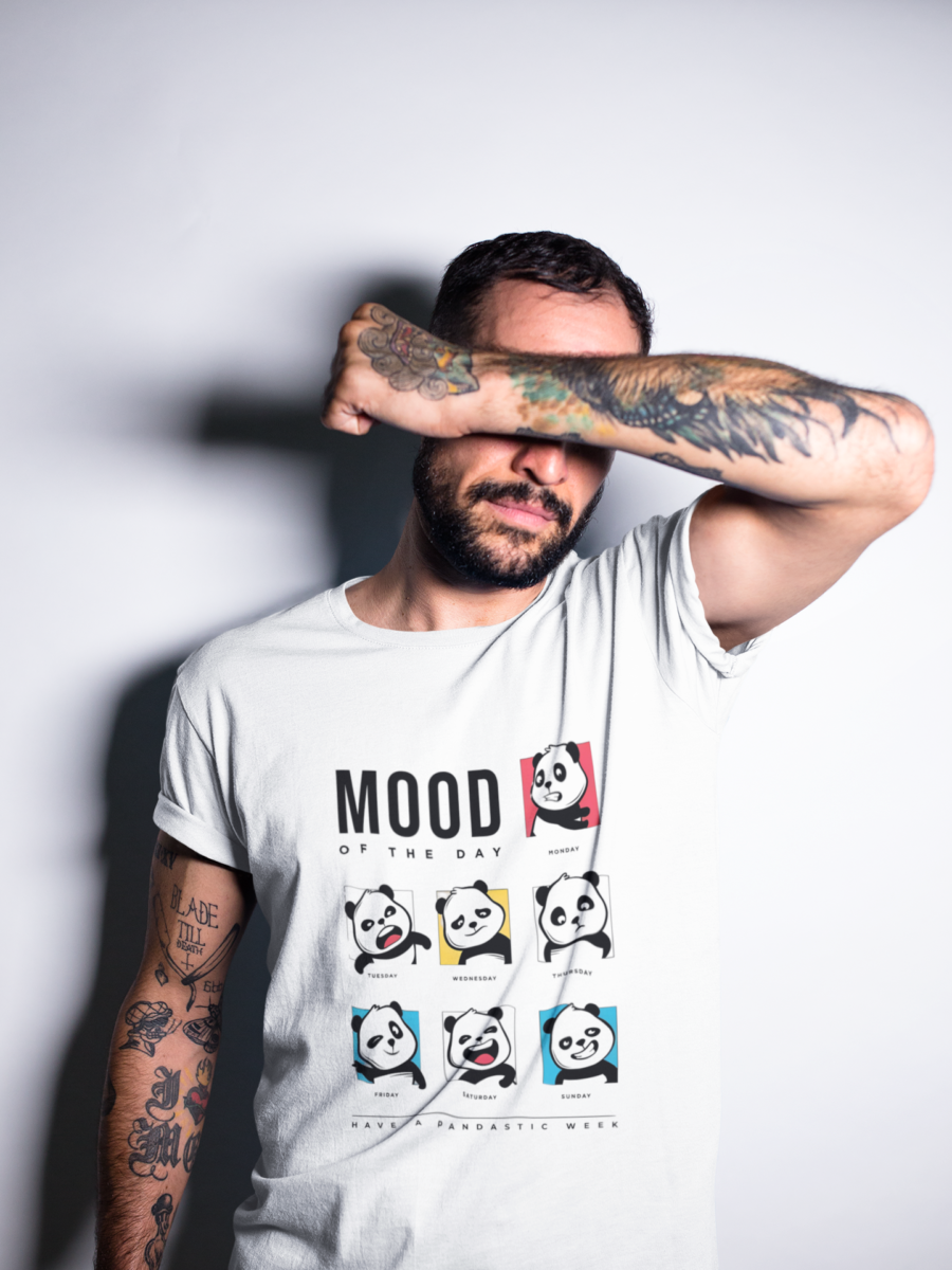 Mood of the Day Panda T-Shirt – Fun Weekly Expression Tee | Teescribe - Image 3